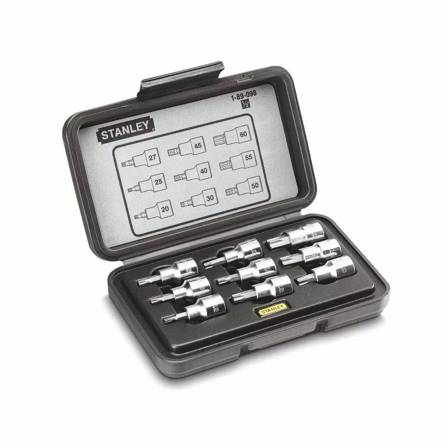 Stanley Coffret A Douilles Torx 1/2" - Jeu De 9pieces - 1-89-098 3 Stanley Coffret A Douilles Torx 1/2" - Jeu De 9pieces - 1-89-098