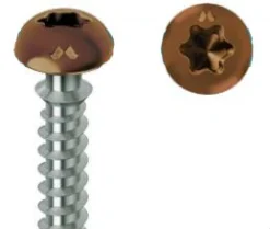 Vis MUSTAD Framex Pour PVC - Tête Fraisée Réduite Torx - Ø6x70 Mm - Boite De 100 - Chromiting - Laqué Marron - SP305A60070034C -Maxoutil Soldes VLA10062 1