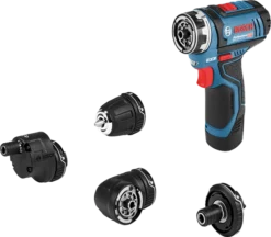 Perceuse/Visseuse BOSCH GSR 12 V-15 FC - Multifonction FlexiClick SET + 2 Batteries 2.0 Ah + 4 Accessoires - 06019F6000 -Maxoutil Soldes VOA60093 2