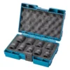 Coffret 9 Douilles 1/2" MAKITA - B-66232 -Maxoutil Soldes coffret 9 douilles makita b 66232 pour boulonneuses a choc 12