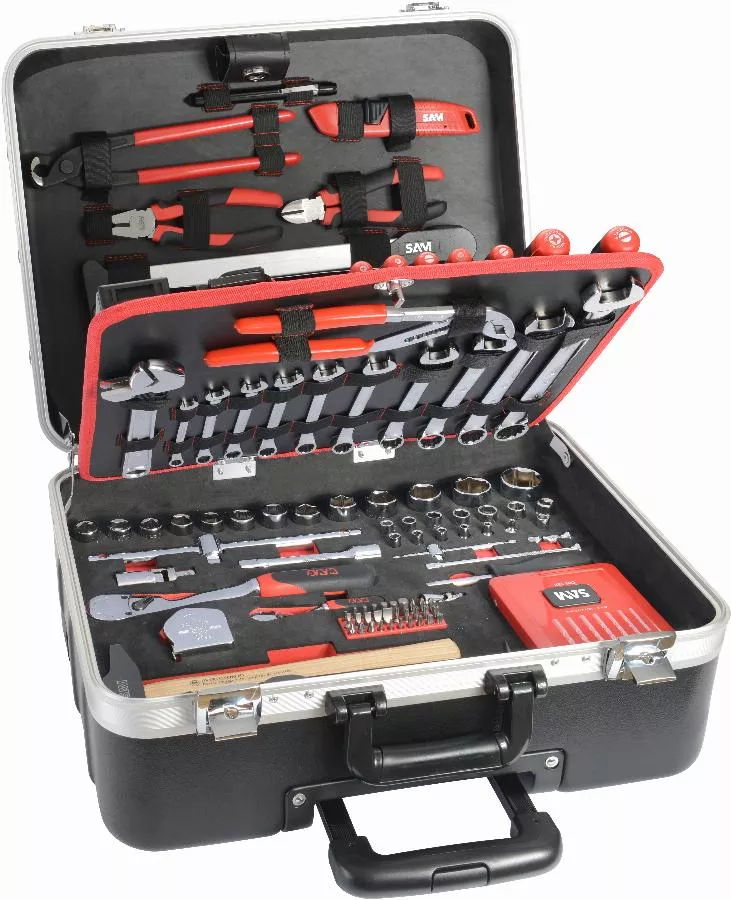 Valise Trolley + 136 Outils SAM OUTILLAGE Fermeture à Clé - CP-136N 4 Valise Trolley + 136 Outils SAM OUTILLAGE Fermeture à Clé - CP-136N – Image 2