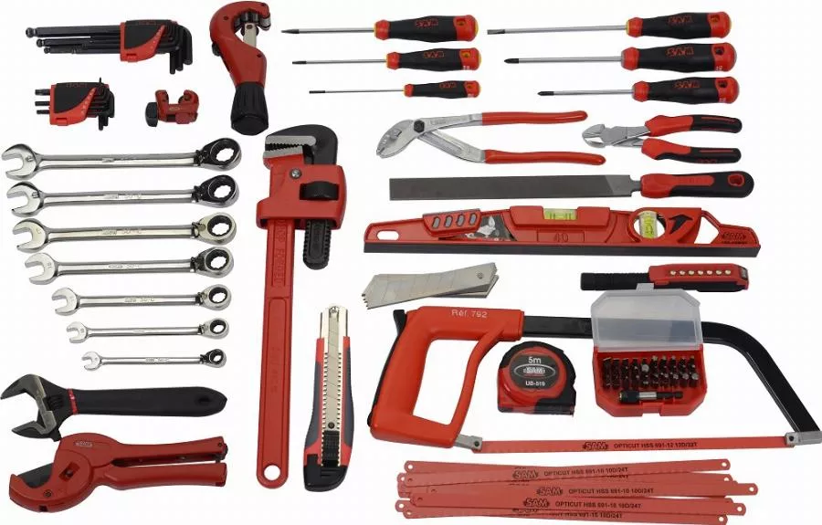 Caisse Textile 39 L + 95 Outils Pour Plombier SAM OUTILLAGE - CP-PL1 3 Caisse Textile 39 L + 95 Outils Pour Plombier SAM OUTILLAGE - CP-PL1