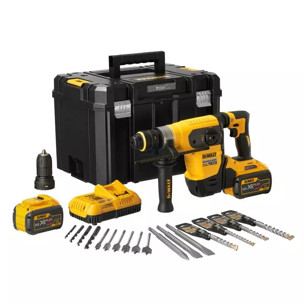 Perforateur SDS-Plus XR Flexvolt 54V DEWALT 4,5J + 2 Batteries 9Ah + Coffret Tstak - DCH417X2-QW 5 Perforateur SDS-Plus XR Flexvolt 54V DEWALT 4,5J + 2 Batteries 9Ah + Coffret Tstak - DCH417X2-QW – Image 3