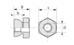 Ecrou Autocassant LENNIE Ø8 Inox A2 - Boite De 200 - EINV08A2