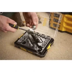 COFFRET DE DOUILLES STAKBOX M - 3/8’’ STANLEY JEU DE 18 PCS - FATMAX - FMMT98102-0 -Maxoutil Soldes fmmt98102 0 a4 1