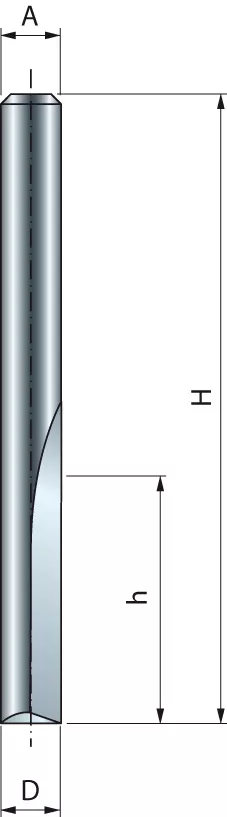 Mèche Droite à Deux Tranchants FREUD - Ø5 H12,7/50,8 Q8 Z2 - F03FR01438 -04-11308P