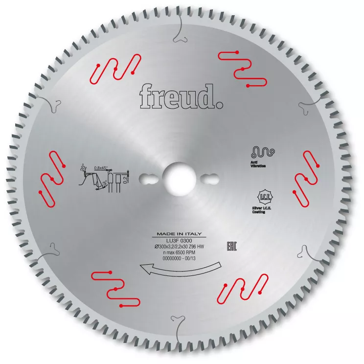 Lame Trapèze Plate Pour Mélaminés Haute Pression HPL FREUD - Ø350 3,5/2,5 AL30 Z108 TP- - F03FS05124 -LU3F 0400 3 Lame Trapèze Plate Pour Mélaminés Haute Pression HPL FREUD - Ø350 3,5/2,5 AL30 Z108 TP- - F03FS05124 -LU3F 0400