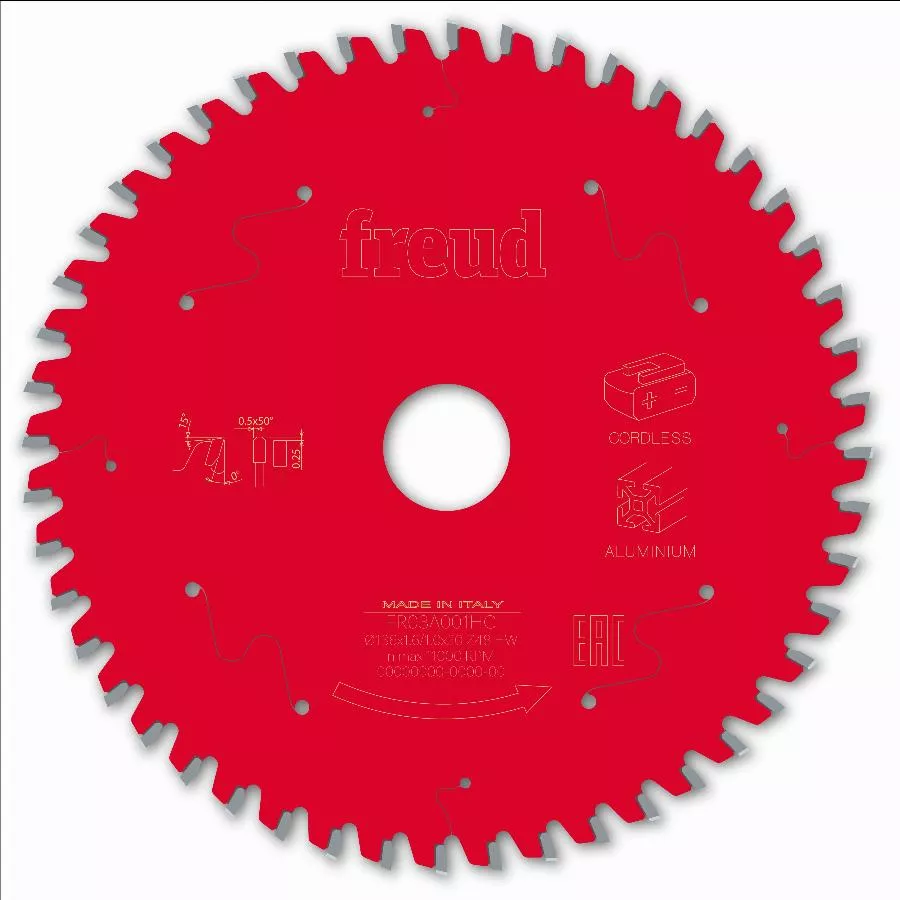 Lame Pour Scie Circulaire Portative Sans Fil FREUD - Ø136 1,6/1 AL20 Z48 TP 0° - F03FS10082 -FR03A001HC 3 Lame Pour Scie Circulaire Portative Sans Fil FREUD - Ø136 1,6/1 AL20 Z48 TP 0° - F03FS10082 -FR03A001HC