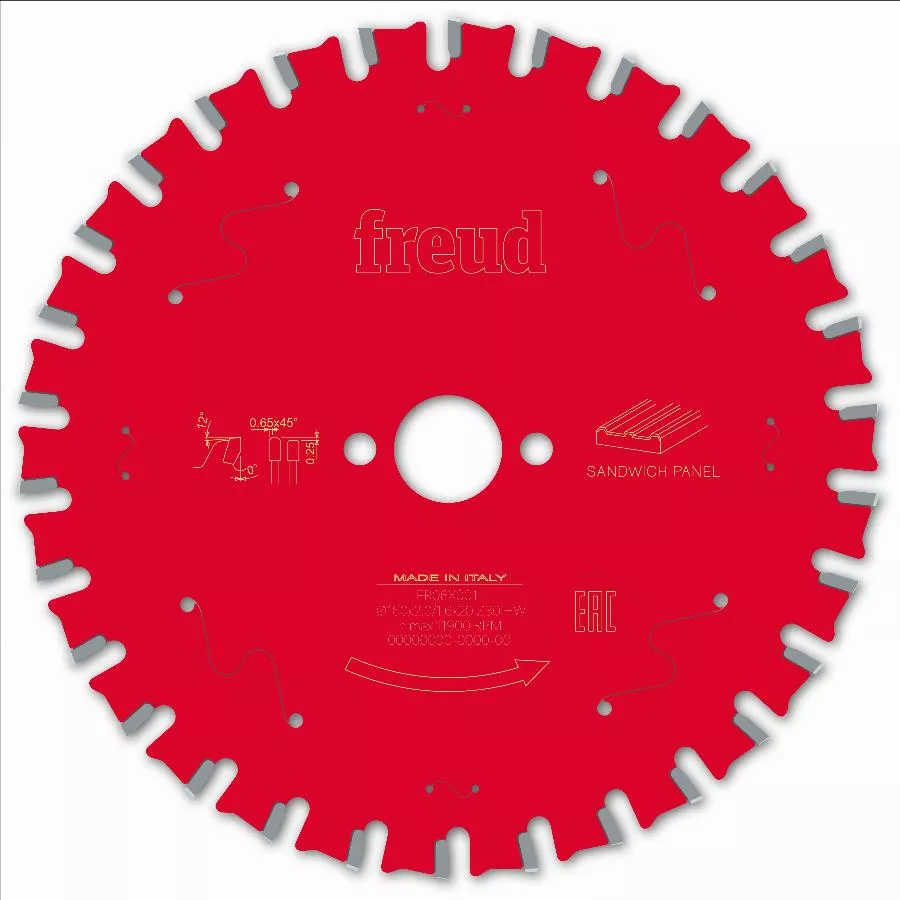 Lame Pour Scie Circulaire Portative FREUD - Ø160 2/1,6 AL20 Z30 TPB 0° - F03FS09852 -FR06X001H 3 Lame Pour Scie Circulaire Portative FREUD - Ø160 2/1,6 AL20 Z30 TPB 0° - F03FS09852 -FR06X001H