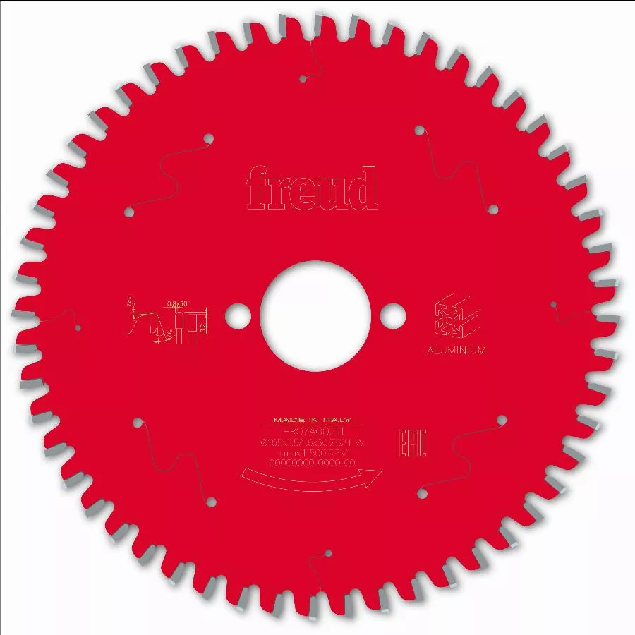 Lame Pour Scie Circulaire Portative FREUD - Ø165 2,5/1,6 AL30 Z52 TP -5° - F03FS09810 -FR07A002H 3 Lame Pour Scie Circulaire Portative FREUD - Ø165 2,5/1,6 AL30 Z52 TP -5° - F03FS09810 -FR07A002H