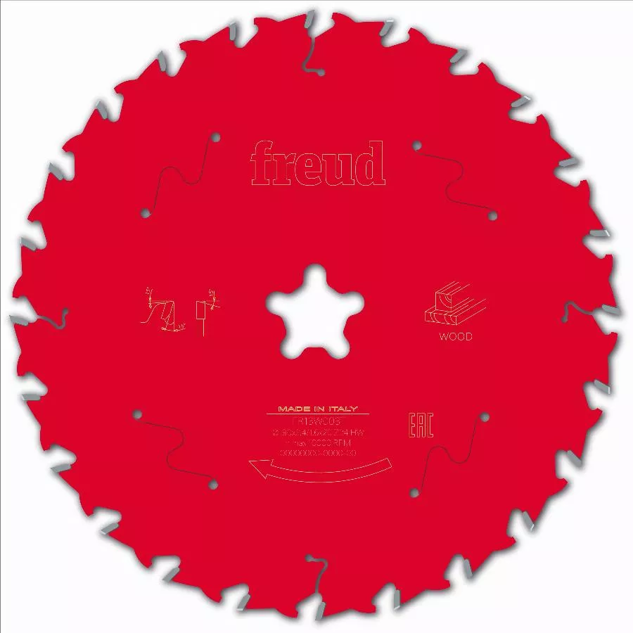 Lame Pour Scie Circulaire Portative FREUD - Ø190 2,4/1,6 Fastfix Z24 BA 15° - F03FS09769 -FR13W003T 3 Lame Pour Scie Circulaire Portative FREUD - Ø190 2,4/1,6 Fastfix Z24 BA 15° - F03FS09769 -FR13W003T