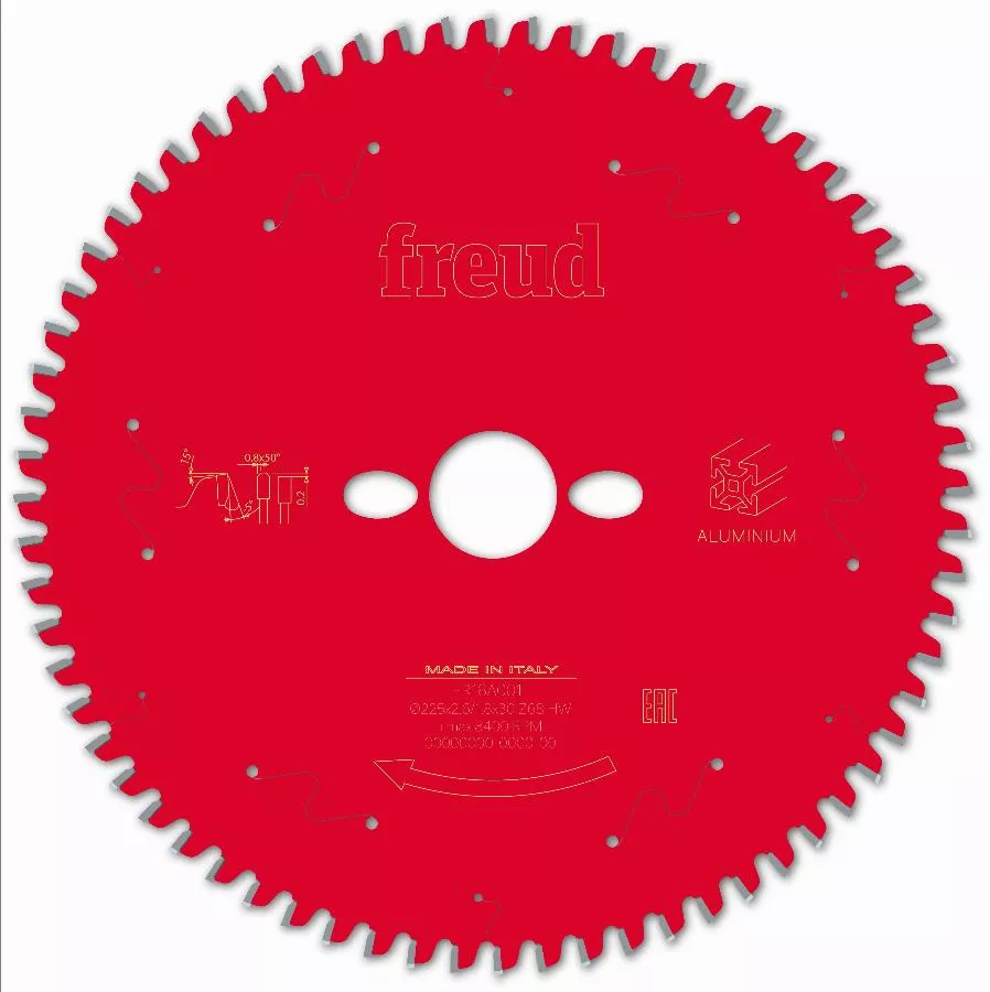 Lame Pour Scie Circulaire Portative FREUD - Ø225 2,6/1,8 AL30 Z68 TP -5° - F03FS09834 -FR18A001T 3 Lame Pour Scie Circulaire Portative FREUD - Ø225 2,6/1,8 AL30 Z68 TP -5° - F03FS09834 -FR18A001T