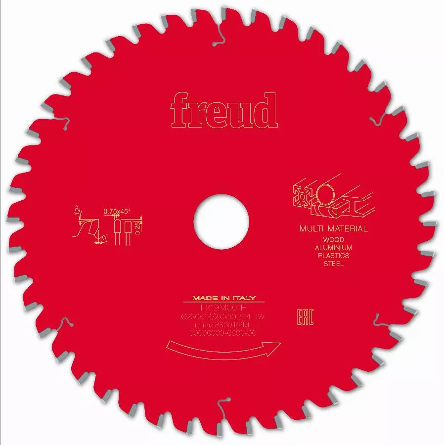 Lame Pour Scie Circulaire Portative FREUD - Ø230 2,4/2 AL30 Z44 TPB 0° - F03FS10042 -FR19M001H 3 Lame Pour Scie Circulaire Portative FREUD - Ø230 2,4/2 AL30 Z44 TPB 0° - F03FS10042 -FR19M001H