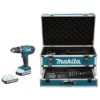 Perceuse Visseuse à Percussion MAKITA 18V Li-Ion 1.3Ah En Mallette ALU + KIT D'accessoires - HP457DWEX4 1 Perceuse Visseuse à Percussion MAKITA 18V Li-Ion 1.3Ah En Mallette ALU + KIT D'accessoires - HP457DWEX4 -Maxoutil Soldes hp457dwex4 1