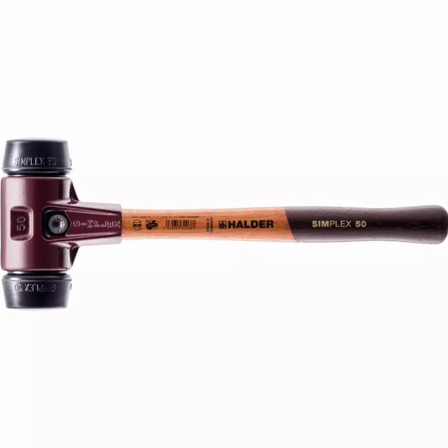 Maillet HALDER SIMPLEX Caoutchouc Chargé Avec Boîtier En Fonte Malléable Et Manche En Bois - D=50 Mm - 3002.050 3 Maillet HALDER SIMPLEX Caoutchouc Chargé Avec Boîtier En Fonte Malléable Et Manche En Bois - D=50 Mm - 3002.050