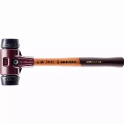 Maillet HALDER SIMPLEX Caoutchouc Chargé Avec Boîtier En Fonte Malléable Et Manche En Bois - D=30 Mm - 3002.030