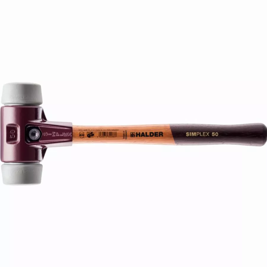 Maillet HALDER SIMPLEX TPE Moyen Avec Boîtier En Fonte Malléable Et Manche En Bois - D=30 Mm - 3003.030 3 Maillet HALDER SIMPLEX TPE Moyen Avec Boîtier En Fonte Malléable Et Manche En Bois - D=30 Mm - 3003.030
