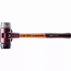 Maillet HALDER SIMPLEX Caoutchouc Chargé / Métal Doux Avec Boîtier En Fonte Malléable Et Manche En Bois - D=50 Mm - 3029.050