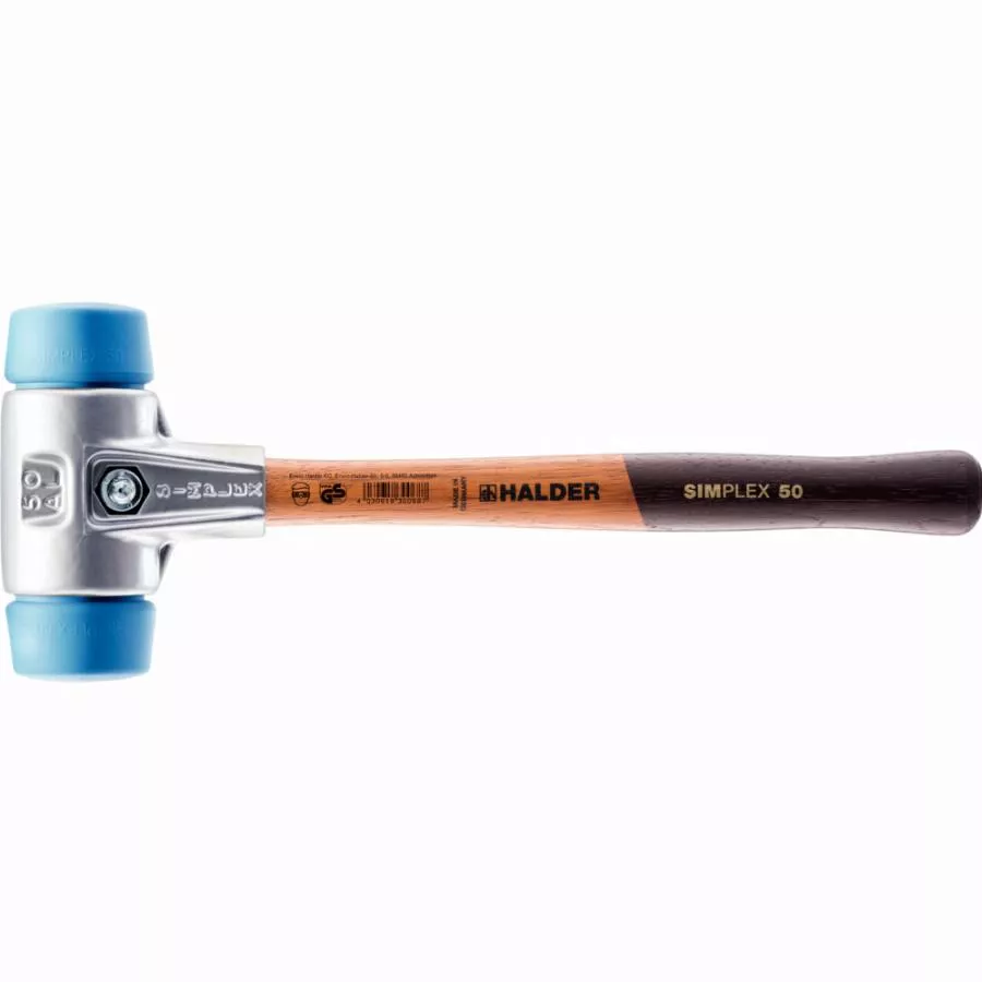 Maillet HALDER SIMPLEX TPE Souple Avec Boîtier En Aluminium Et Manche En Bois - D=40 Mm - 3101.040 3 Maillet HALDER SIMPLEX TPE Souple Avec Boîtier En Aluminium Et Manche En Bois - D=40 Mm - 3101.040