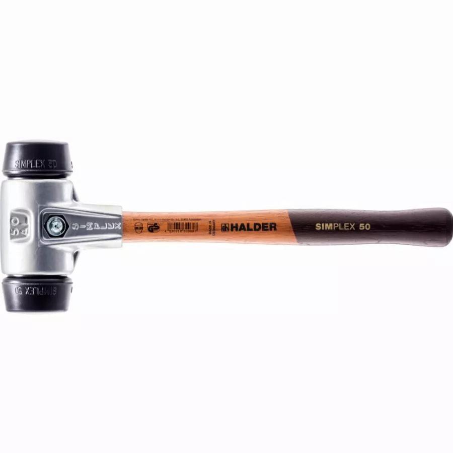Maillet HALDER SIMPLEX Caoutchouc Chargé Avec Boîtier En Aluminium Et Manche En Bois - D=50 Mm - 3102.050 3 Maillet HALDER SIMPLEX Caoutchouc Chargé Avec Boîtier En Aluminium Et Manche En Bois - D=50 Mm - 3102.050