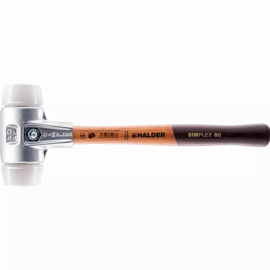 Maillet HALDER SIMPLEX Superplastique Avec Boîtier En Aluminium Et Manche En Bois - D=60 Mm - 3107.060 3 Maillet HALDER SIMPLEX Superplastique Avec Boîtier En Aluminium Et Manche En Bois - D=60 Mm - 3107.060