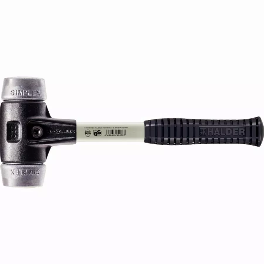 Maillet HALDER SIMPLEX Métal Doux Avec Boîtier En Fonte Malléable Renforcée Et Manche En Fibre De Verre - D=30 Mm - 3709.030 3 Maillet HALDER SIMPLEX Métal Doux Avec Boîtier En Fonte Malléable Renforcée Et Manche En Fibre De Verre - D=30 Mm - 3709.030