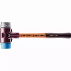 Maillet HALDER SIMPLEX TPE Souple / Métal Doux Avec Boîtier En Fonte Malléable Et Manche En Bois - D=60 Mm - 3019.060