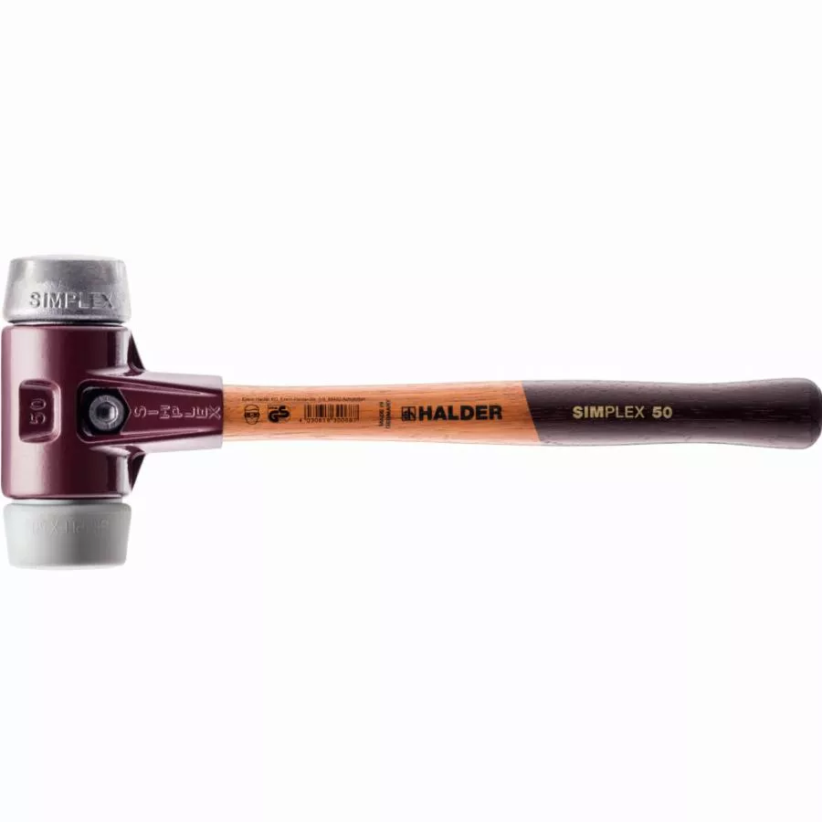 Maillet HALDER SIMPLEX TPE Moyen / Métal Doux Avec Boîtier En Fonte Malléable Et Manche En Bois - D=30 Mm - 3039.030 3 Maillet HALDER SIMPLEX TPE Moyen / Métal Doux Avec Boîtier En Fonte Malléable Et Manche En Bois - D=30 Mm - 3039.030