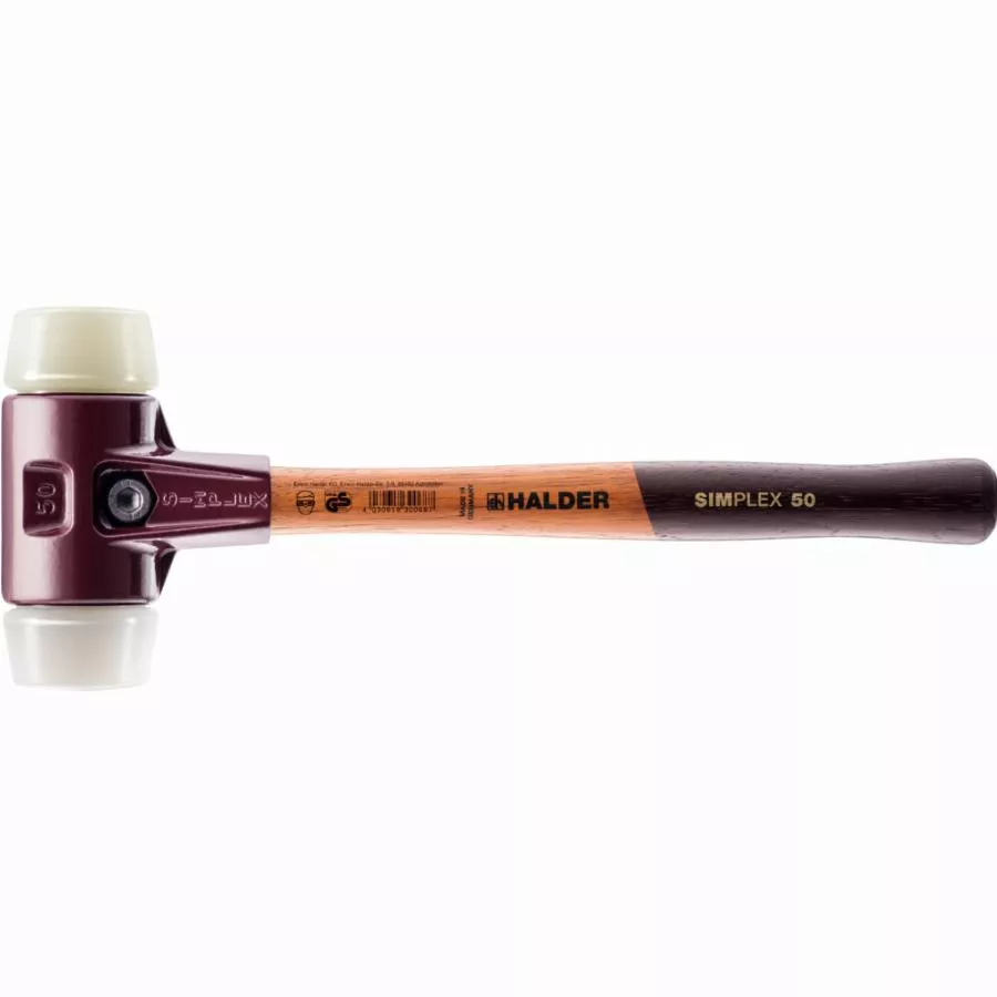 Maillet HALDER SIMPLEX Superplastique / Nylon Avec Boîtier En Fonte Malléable Et Manche En Bois - D=30 Mm - 3078.030 3 Maillet HALDER SIMPLEX Superplastique / Nylon Avec Boîtier En Fonte Malléable Et Manche En Bois - D=30 Mm - 3078.030