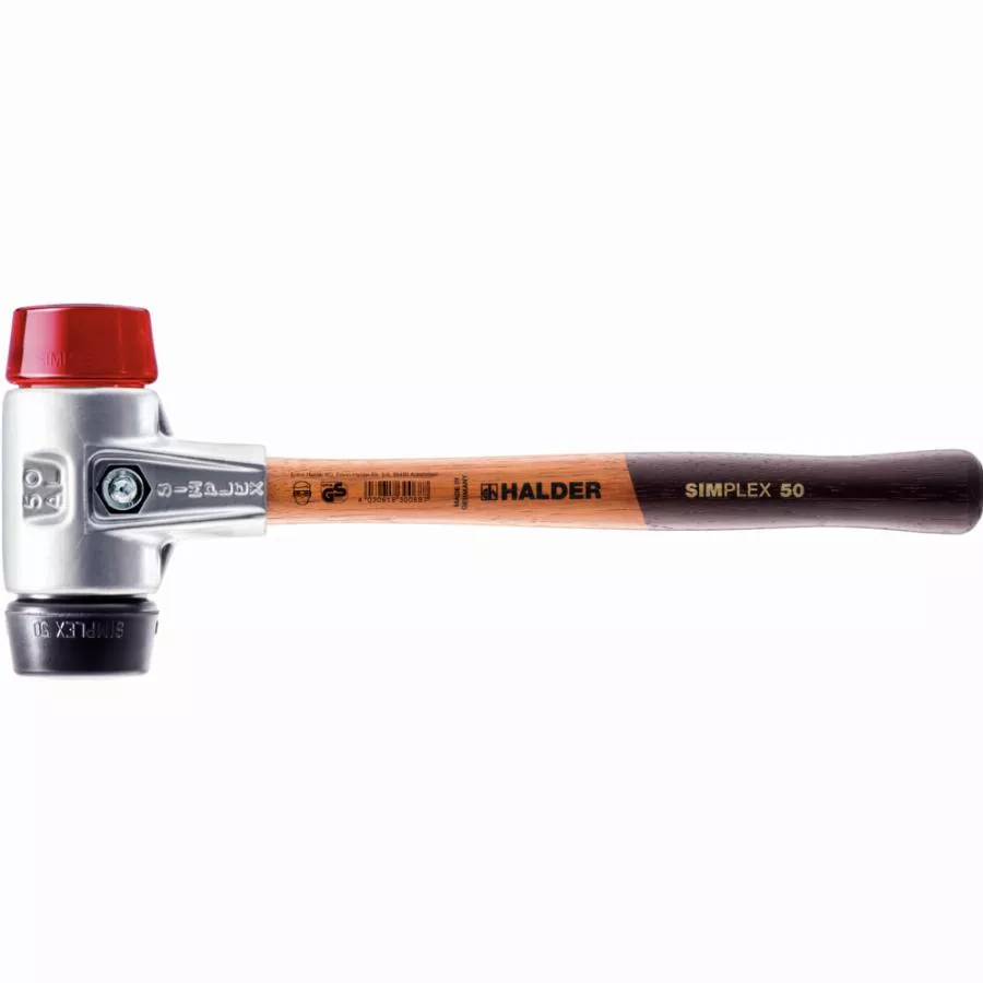 Maillet HALDER SIMPLEX Caoutchouc Chargé / Plastique Avec Boîtier En Aluminium Et Manche En Bois - D=60 Mm - 3126.060 3 Maillet HALDER SIMPLEX Caoutchouc Chargé / Plastique Avec Boîtier En Aluminium Et Manche En Bois - D=60 Mm - 3126.060