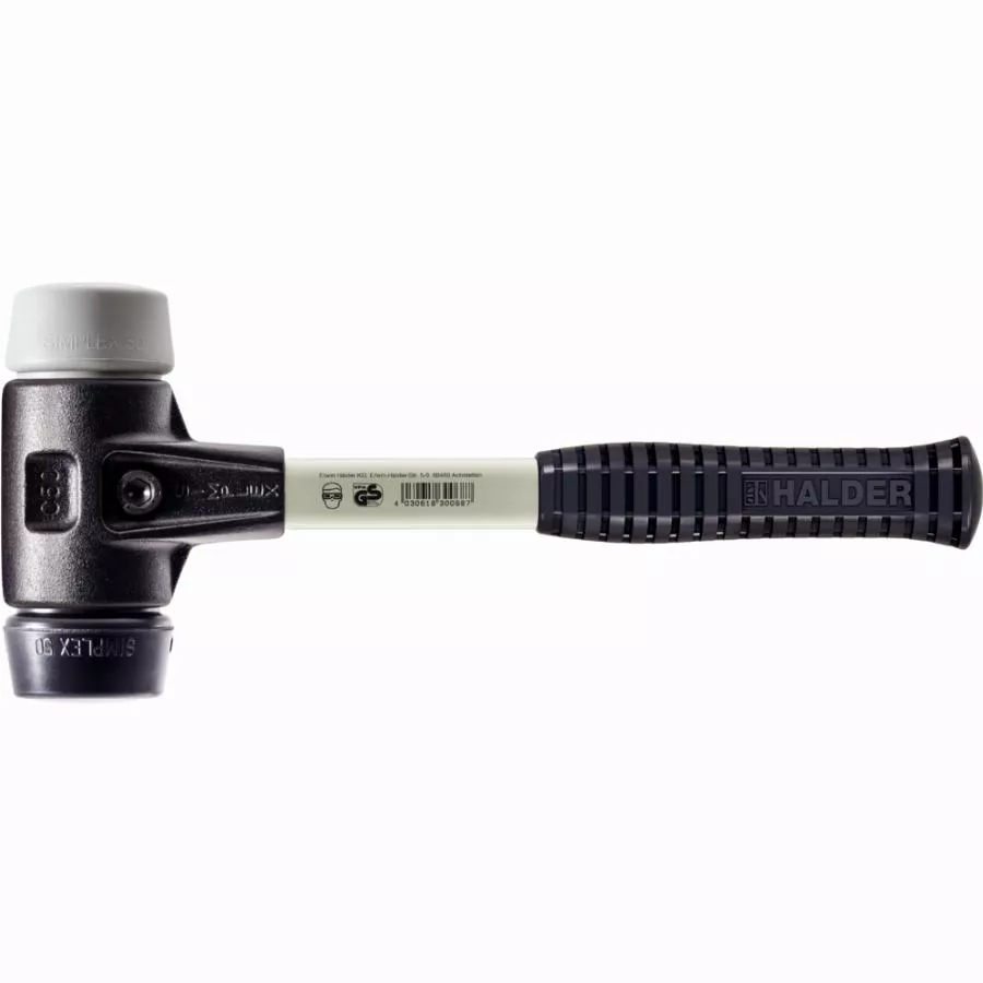 Maillet HALDER SIMPLEX Caoutchouc Chargé / TPE Moyen Avec Boîtier En Fonte Malléable Renforcée Et Manche En Fibre De Verre - D=30 Mm - 3723.030 3 Maillet HALDER SIMPLEX Caoutchouc Chargé / TPE Moyen Avec Boîtier En Fonte Malléable Renforcée Et Manche En Fibre De Verre - D=30 Mm - 3723.030