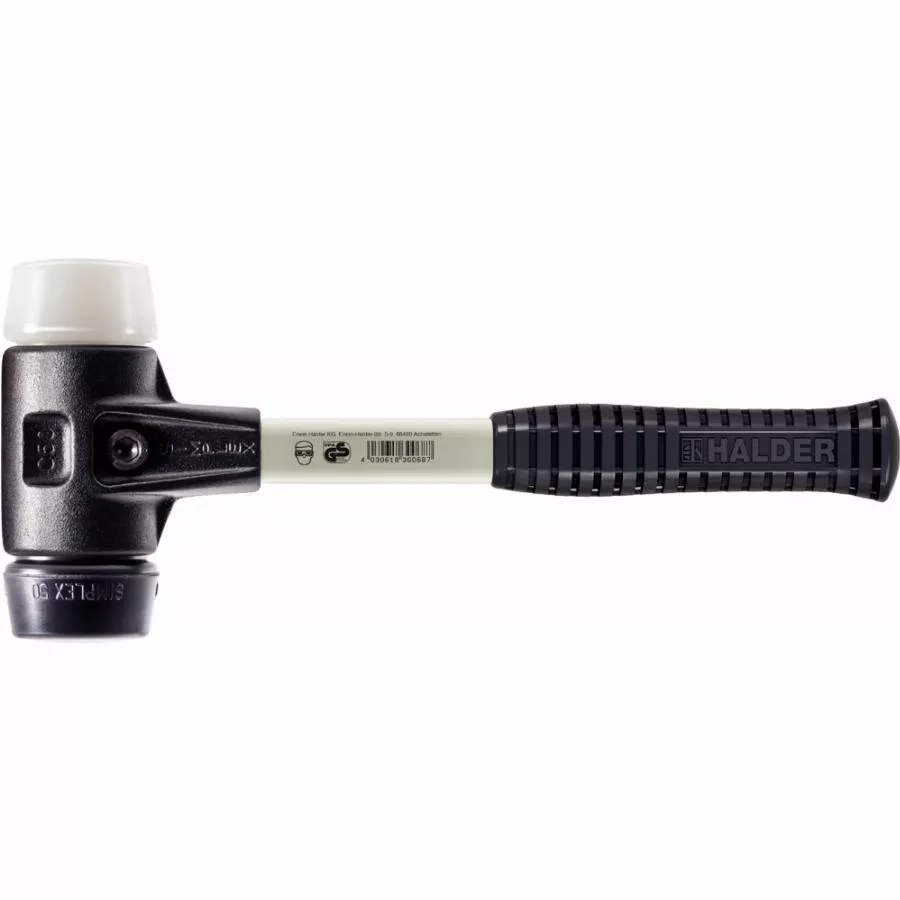 Maillet HALDER SIMPLEX Caoutchouc Chargé / Superplastique Avec Boîtier En Fonte Malléable Renforcée Et Manche En Fibre De Verre - D=30 Mm - 3727.030 3 Maillet HALDER SIMPLEX Caoutchouc Chargé / Superplastique Avec Boîtier En Fonte Malléable Renforcée Et Manche En Fibre De Verre - D=30 Mm - 3727.030