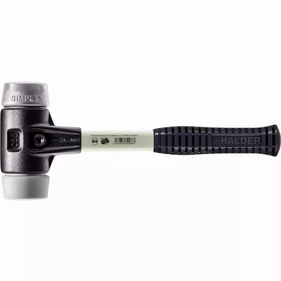 Maillet HALDER SIMPLEX TPE Moyen / Métal Doux Avec Boîtier En Fonte Malléable Renforcée Et Manche En Fibre De Verre - D=60 Mm - 3739.060 3 Maillet HALDER SIMPLEX TPE Moyen / Métal Doux Avec Boîtier En Fonte Malléable Renforcée Et Manche En Fibre De Verre - D=60 Mm - 3739.060
