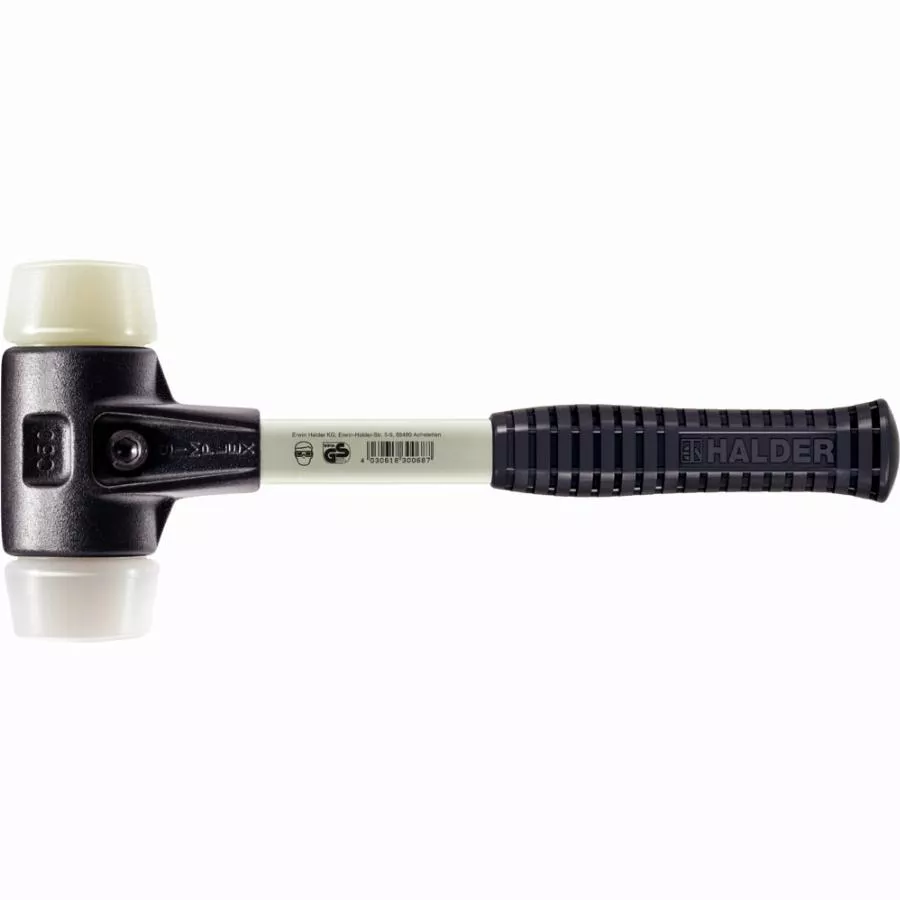 Maillet HALDER SIMPLEX Superplastique / Nylon Avec Boîtier En Fonte Malléable Renforcée Et Manche En Fibre De Verre - D=40 Mm - 3778.040 3 Maillet HALDER SIMPLEX Superplastique / Nylon Avec Boîtier En Fonte Malléable Renforcée Et Manche En Fibre De Verre - D=40 Mm - 3778.040