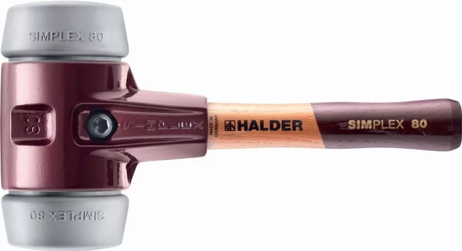 Maillet HALDER SIMPLEX Superplastique Avec Boîtier En Fonte Malléable Et Manche En Bois - D=80 Mm - Manche Extra-court - 3007.082 3 Maillet HALDER SIMPLEX Superplastique Avec Boîtier En Fonte Malléable Et Manche En Bois - D=80 Mm - Manche Extra-court - 3007.082