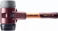Maillet HALDER SIMPLEX TPE Moyen / Caoutchouc Chargé Avec Boîtier En Fonte Malléable Et Manche En Bois - D=80 Mm - Manche Extra-court - 3023.082