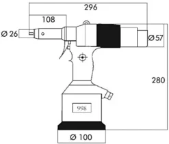 Sertisseuse Oleopneumatique M3 à M12 MAE Pour écrous - RIV998 5 Sertisseuse Oleopneumatique M3 à M12 MAE Pour écrous - RIV998 -Maxoutil Soldes mae00032 1