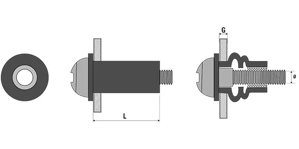 Ecrou EPDM Insert Laiton Tête Plate SCELLIT - Boite De 20 - RN0850 4 Ecrou EPDM Insert Laiton Tête Plate SCELLIT - Boite De 20 - RN0850 – Image 2