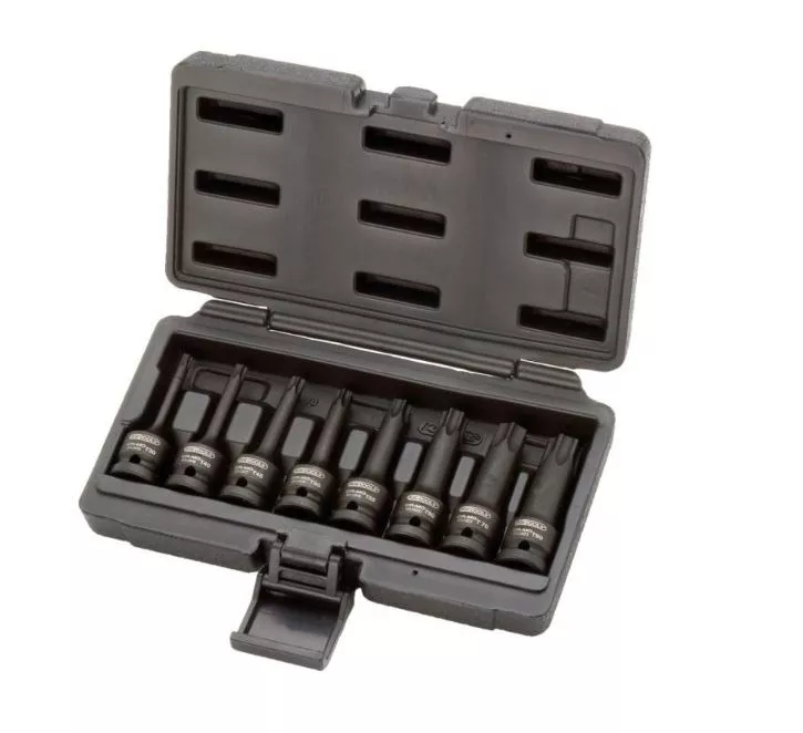 Jeu De Douilles Tournevis Longues à Chocs Torx T30-80 1/2'' KS TOOLS - 8 Pièces - 911.0901 3 Jeu De Douilles Tournevis Longues à Chocs Torx T30-80 1/2'' KS TOOLS - 8 Pièces - 911.0901